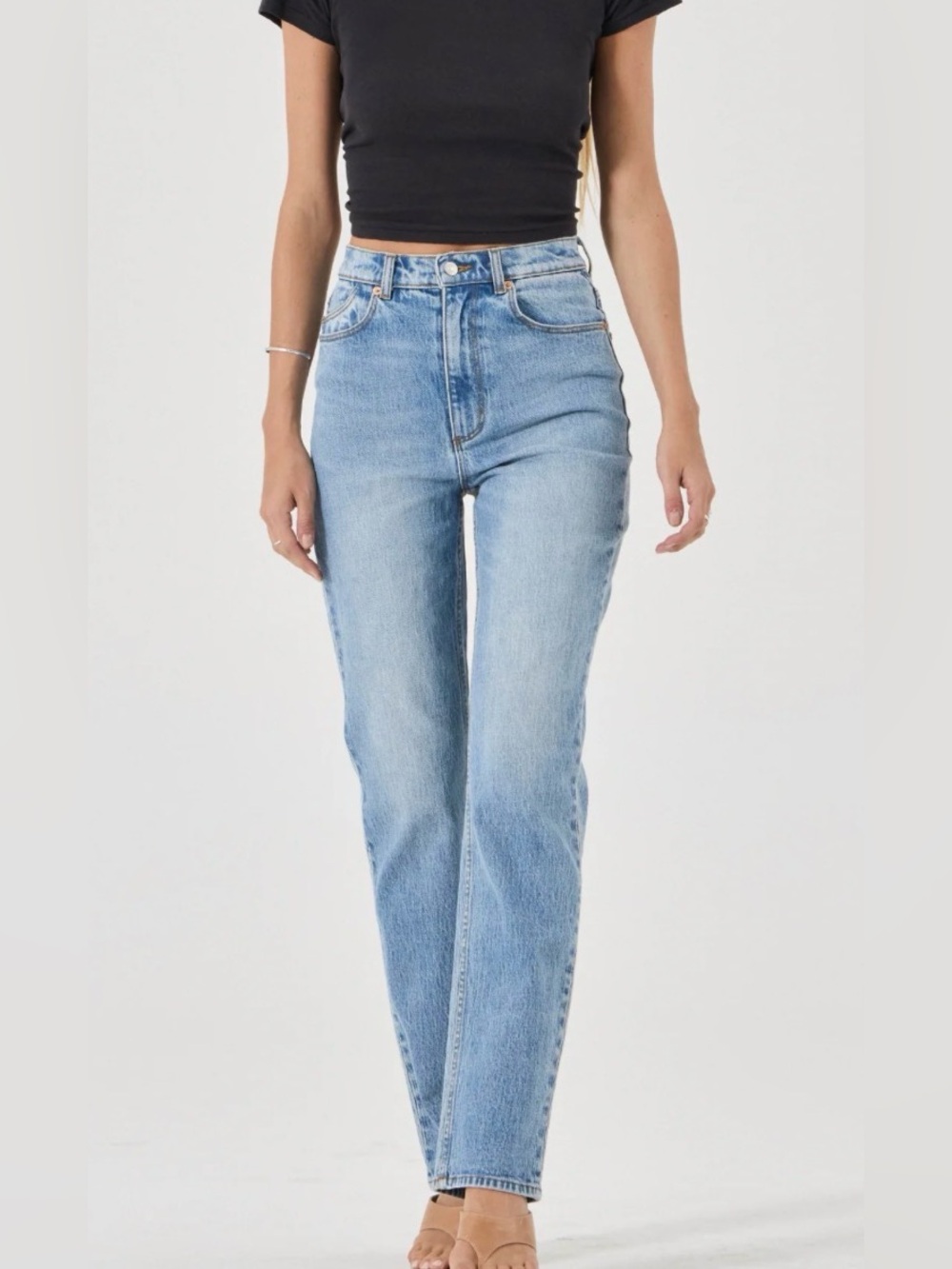 ROLLA'S High-Rise Light Blue Straight Jeans